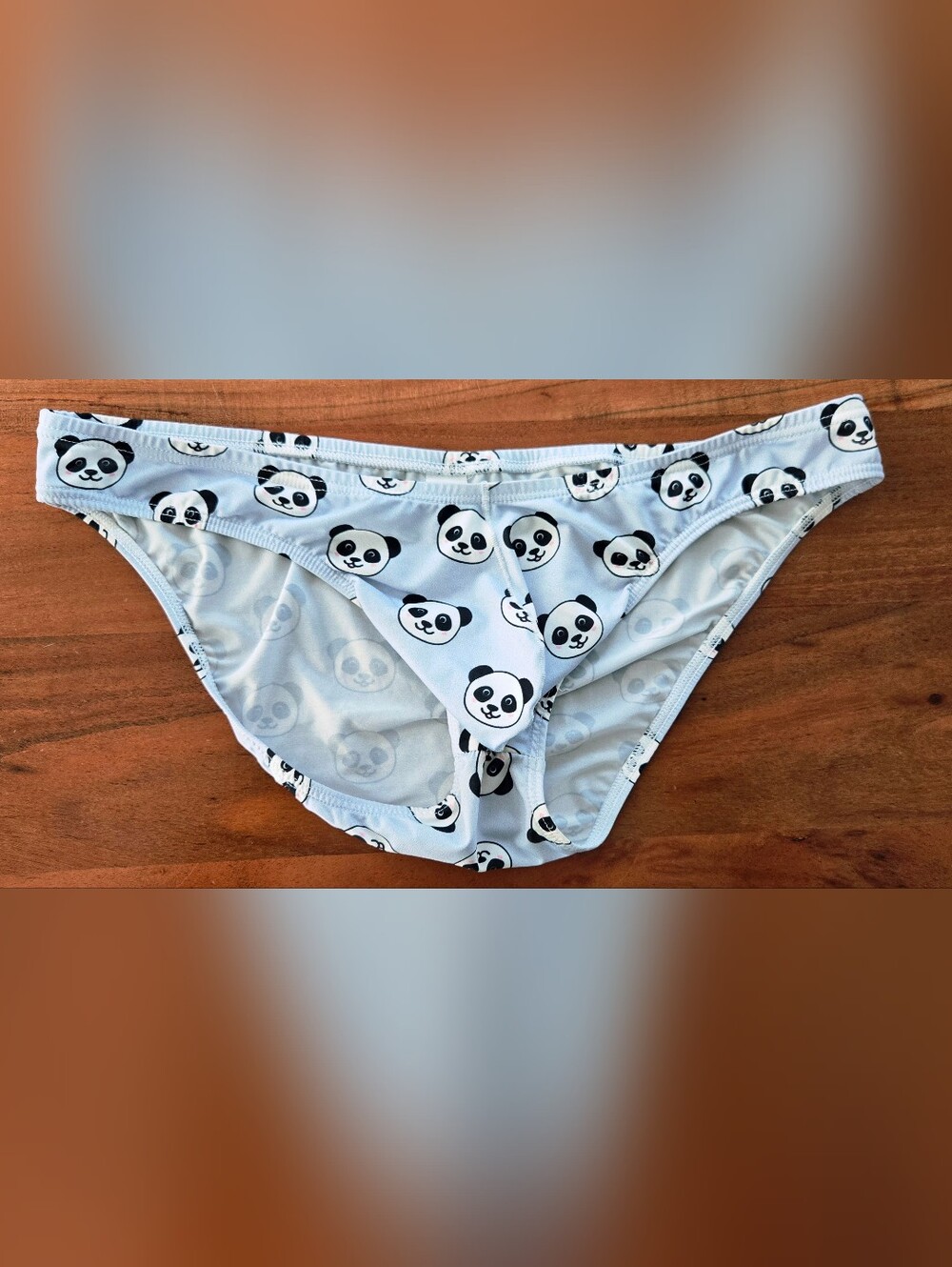 Mens Panda Print Silky Bikini